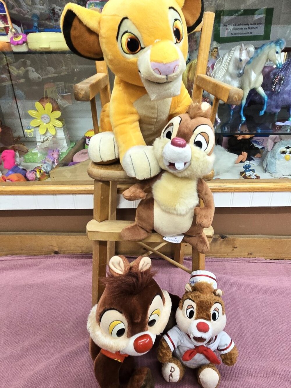 Lot Plush Disney Bundle Simba Chip N Dale